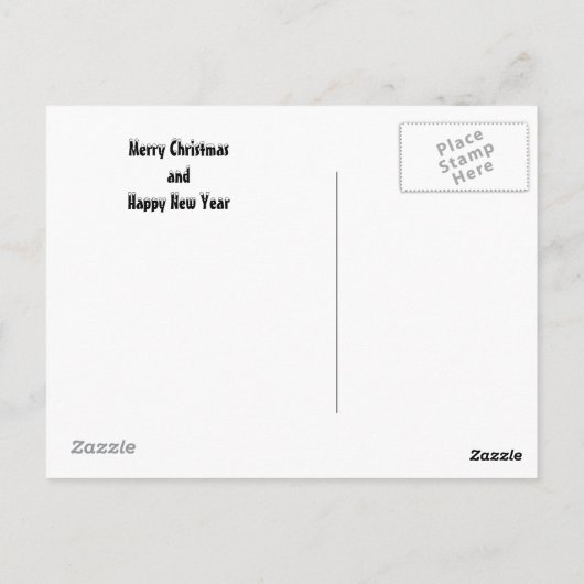 Geïllustreerde aangepaste tekst voor SnowGlobe Briefkaart (Achterkant)