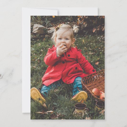 Geïllustreerde aardbeienbessen eerste verjaardagsf kaart (Achterkant)