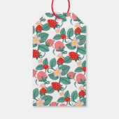 Geïllustreerde aardbeienbessen Sweet Baby shower Cadeaulabel (Achterkant)