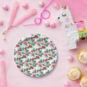 Geïllustreerde aardbeienbessen Sweet Baby shower Papieren Bordje (Feest)