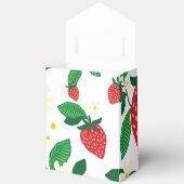 Geïllustreerde aardbeienbloem botanisch bedankdoosjes (Open)