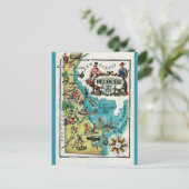 Geïllustreerde ansichtkaart van Delaware Briefkaart (Staand voorkant)