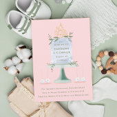 Geïllustreerde Baby showers taart Kaart