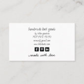 Geïllustreerde bal van garen breien bedrijf visitekaartje (Achterkant)