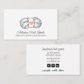 Geïllustreerde bal van garen breien bedrijf visitekaartje (Voorkant / Achterkant)