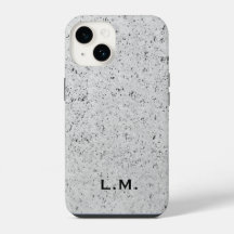geïllustreerde betonnen iPhone-hoes met monogram