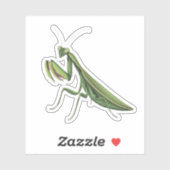 Geïllustreerde bidsprinkhaan sticker (Vel)