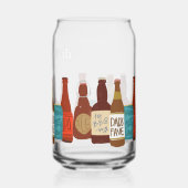 Geïllustreerde bierflessen Papa Vaderdag Blikvorm Glas (Achterkant)