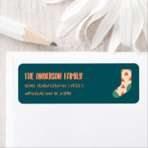  geïllustreerde blauwe kerstwintersok