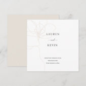 Geïllustreerde bloem eenvoudige klassieke bewaar d kaart (Voorkant / Achterkant)