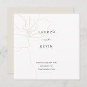 Geïllustreerde bloem eenvoudige klassieke save the kaart (Voorkant / Achterkant)