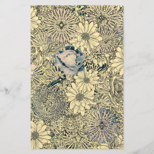 geïllustreerde bloemen briefpapier