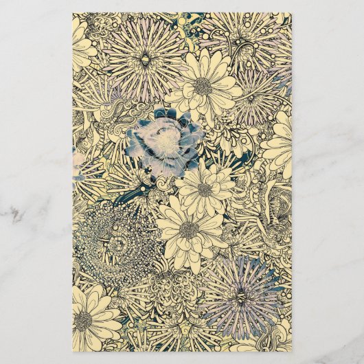 geïllustreerde bloemen briefpapier (Voorkant)