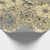  geïllustreerde bloemen cadeaupapier (Hoek)