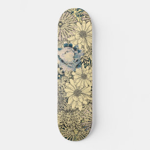 geïllustreerde bloemen persoonlijk skateboard