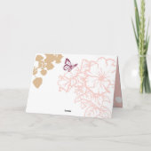 Geïllustreerde Bloemen & Vlinder Bedankt voor de B (Achterkant)