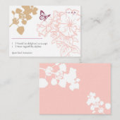 Geïllustreerde bloemen & vlindertuin RSVP Informatiekaartje (Voorkant / Achterkant)