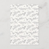 Geïllustreerde Botanische Bloemen Zwart & Crème Tr Bedankkaart (Achterkant)