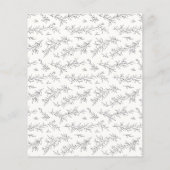 Geïllustreerde Botanische Budget Black & Cream Wed (Achterkant)