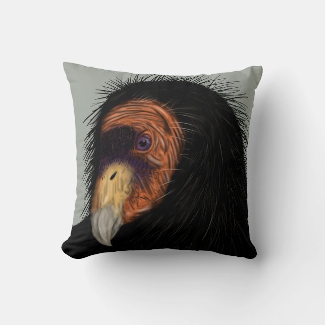 Geïllustreerde Californische condor Kussen (Voorkant)