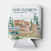 Geïllustreerde camping | Bachelorette bruidsmeisje Blikjeskoeler (Achterkant)