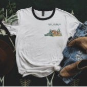 Geïllustreerde camping | Bachelorette bruidsmeisje T-shirt