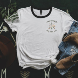 Geïllustreerde camping | Bachelorette bruidsmeisje T-shirt