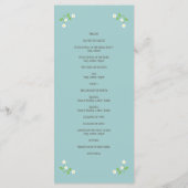 Geïllustreerde Cartoon Paar Portret bruiloft Programmakaart (Achterkant)