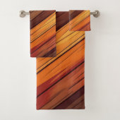 Geïllustreerde Chevron Bad Handdoek (Insitu)