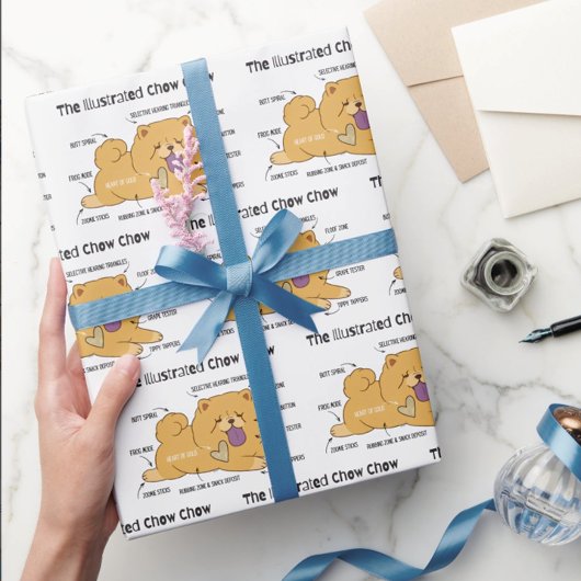 GEÏLLUSTREERDE CHOW CADEAUPAPIER