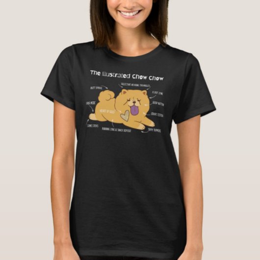 Geïllustreerde Chow T-shirt