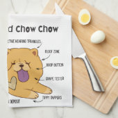 GEÏLLUSTREERDE CHOW   THEEDOEK (Quarter Fold)