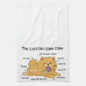 GEÏLLUSTREERDE CHOW   THEEDOEK (Verticaal)