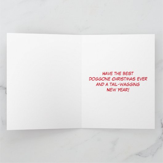 Geïllustreerde Cocker Spaniel en kerstboom Kaart (Binnen)