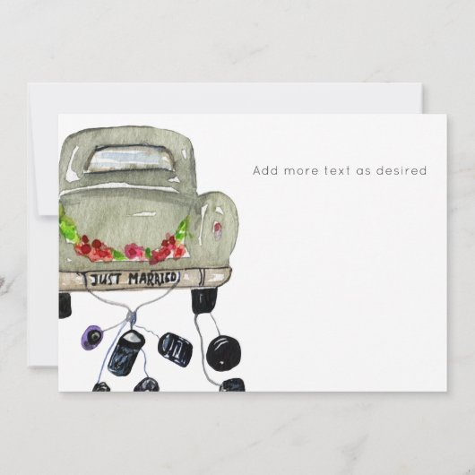 Geïllustreerde Dankjewel Trouw-FOTOCOLLAGEKAART Bedankkaart (Achterkant)