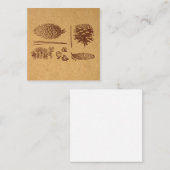 Geïllustreerde dennenappels Vintage dennenappel ku Notitiekaartje (Voorkant / Achterkant)