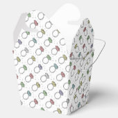 Geïllustreerde diamanten ringen bedankdoosjes (Geopend)