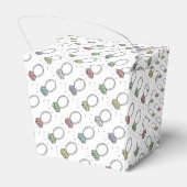 Geïllustreerde diamanten ringen bedankdoosjes (Achterkant)