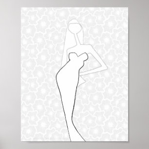 Geïllustreerde Elegante Mode Kleurplaat Poster