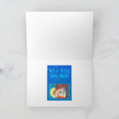 Geïllustreerde engel magische kerst feestdagen kaart (Binnen)