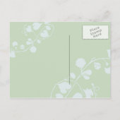 Geïllustreerde Flora & Butterfly Spring Save the D Aankondigingskaart (Achterkant)