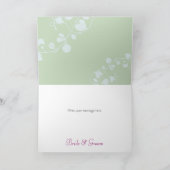 Geïllustreerde Flora & Vlinder Lente Bruiloft Bedankkaart (Binnen)