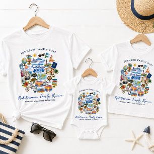 Geïllustreerde gezamenlijke cruise voor familie t-shirt