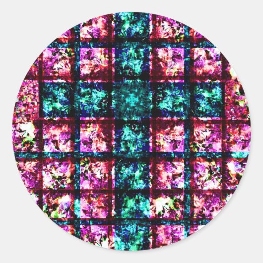 Geïllustreerde Glas in lood Cross Stickers (Voorkant)