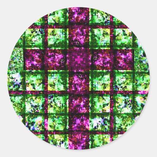 Geïllustreerde Glas in lood Cross Stickers (Voorkant)