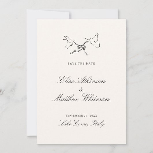 Geïllustreerde grillige bruiloft save the date (Voorkant)