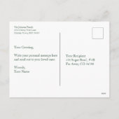 Geïllustreerde Groene Kerstkrans Foto Post Kaart (Achterkant)