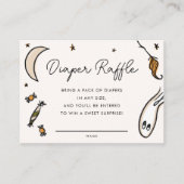 Geïllustreerde Halloween Baby shower luier Raffle Informatiekaartje (Voorkant)