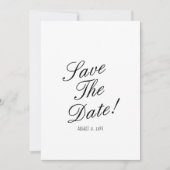 Geïllustreerde Hand Geschreven Getrokken Schattige Save The Date (Voorkant)