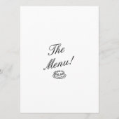 Geïllustreerde Hand Geschreven Tekenen Eigenzinnig Menu (Achterkant)